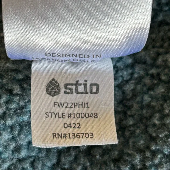 Stio Women's Heather Slate Zip Funnel Neck Sweater with Orange Trim Hoodie - Picture 9 of 10